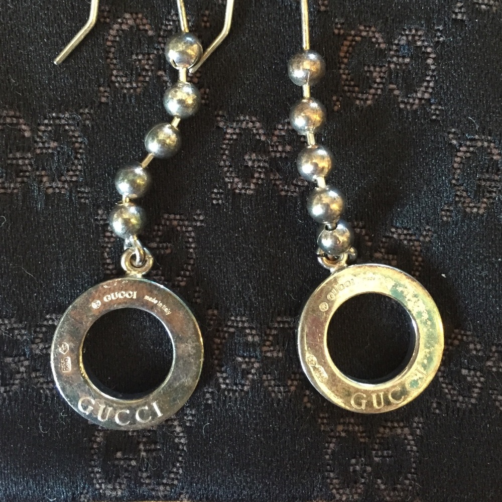 Gucci Silver Hoop Earrings - Picture 3 of 3